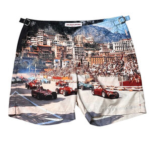 ORLEBAR BROWN Start Your Engines Racing Monaco Bulldog Swim Shorts 32 Lined $395